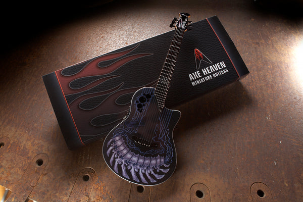 Chrome Bones 2009 DJ Ashba Ovation Demented Series Mini Guitar Replica Collectible
