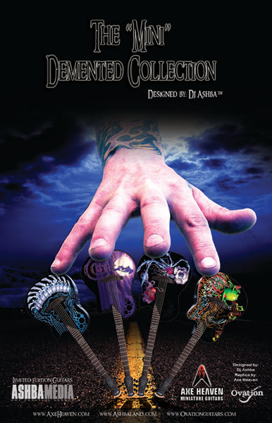 Ashbaland 2009 DJ Ashba Ovation Demented Series Mini Guitar Replica Collectible