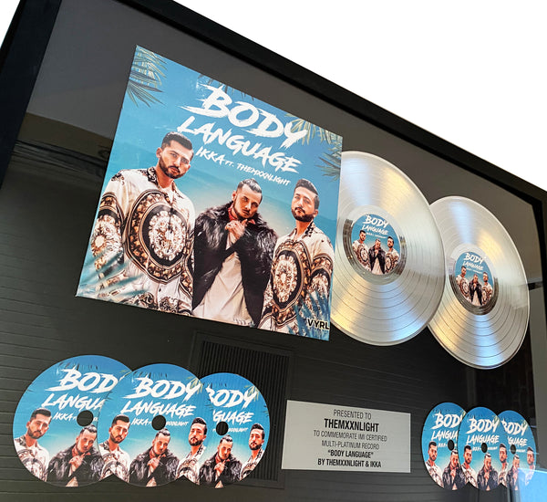 DOUBLE / TRIPLE PLATINUM RECORD Achievement Award - 36" x 24" Framed - Includes Album Cover, 6 CD's, 3 Records