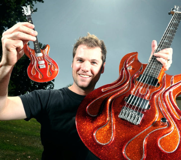 Officially Licensed Stephen McSwain Flame Mini Guitar Replica – McSwain Guitars