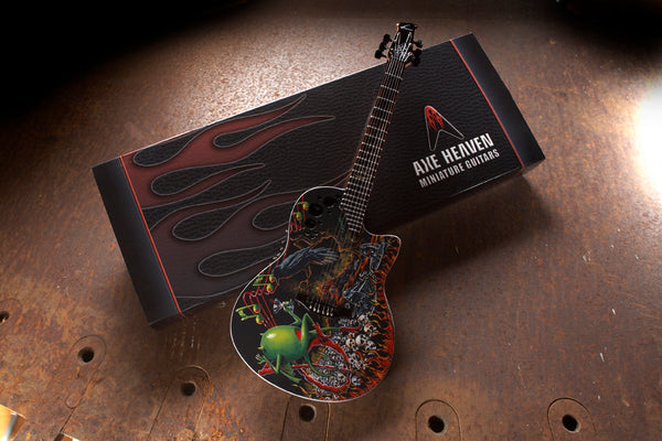 Gadard Boneyard 2009 DJ Ashba Ovation Demented Series Mini Guitar Replica Collectible