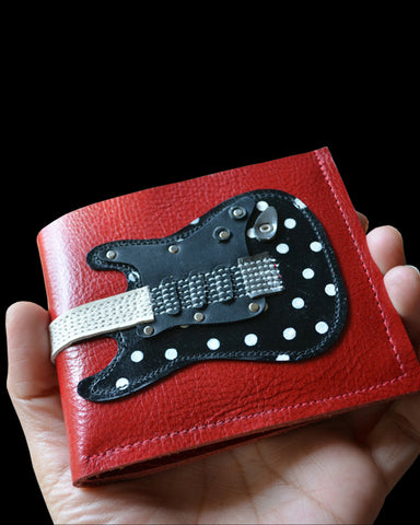 Signature Buddy Guy Polka Dot Guitar Wallet - Handmade - Genuine Leather