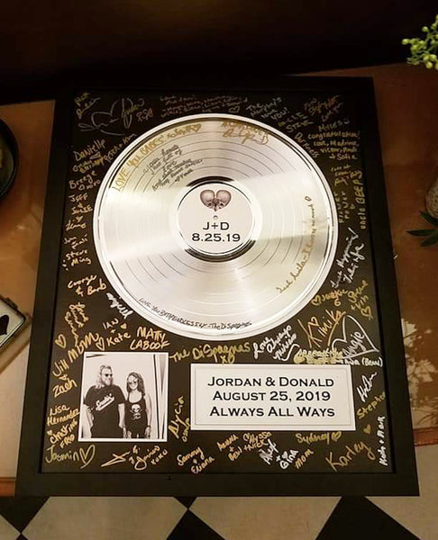 WEDDING GIFT - 18" x 22" Framed Gold & Platinum Record Tribute