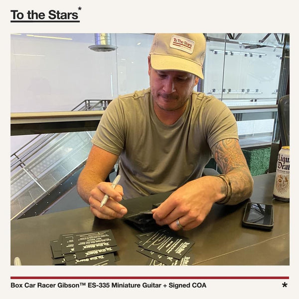 Tom DeLonge Box Car Racer Gibson™ ES-335 Miniature Guitar Replica Collectible