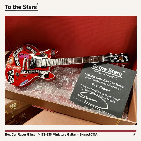 Tom DeLonge Box Car Racer Gibson™ ES-335 Miniature Guitar Replica Collectible