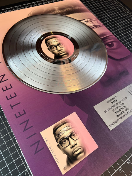 ARTIST & BAND Platinum Record Album Tribute - 18" x 22" Framed - 12" Metalized Platinum Record