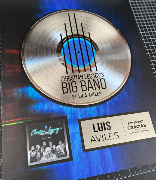 ART RECORD - 18" x 22" Framed 12" Platinum Record - Deluxe Framed Rockstar Award