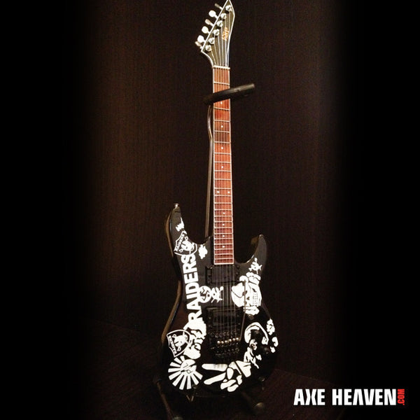 Jeff Hanneman Signature Raiders Tribute Mini Guitar Replica Collectible