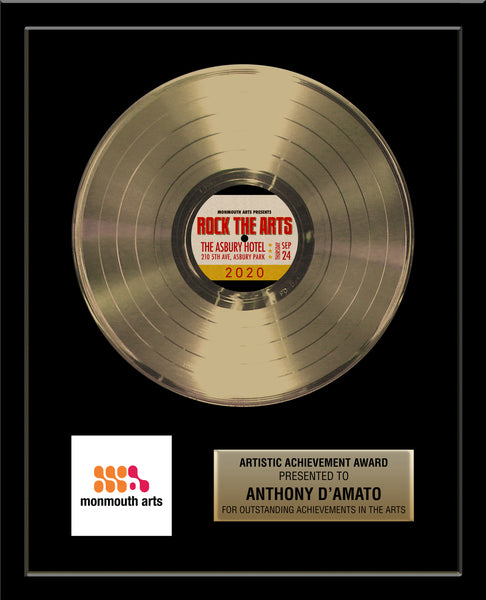 18" x 22" Framed 12" Gold Record - Deluxe Framed Rockstar Award - Metalized Gold Record