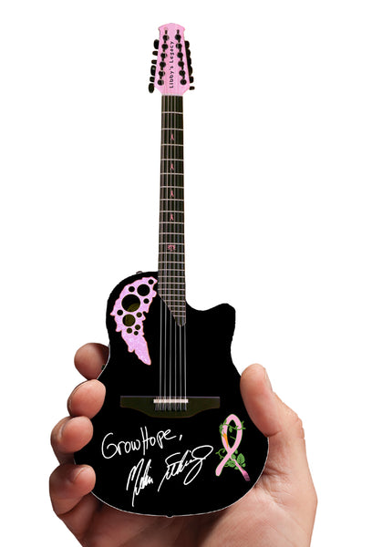 2018 Melissa Etheridge Limited Edition Signature Grow Hope 12-String Ovation Adamas Mini Guitar Replica