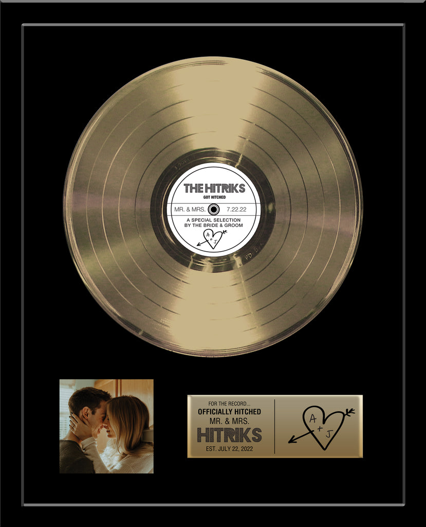 WEDDING GIFT - 18" x 22" Framed Gold & Platinum Record Tribute