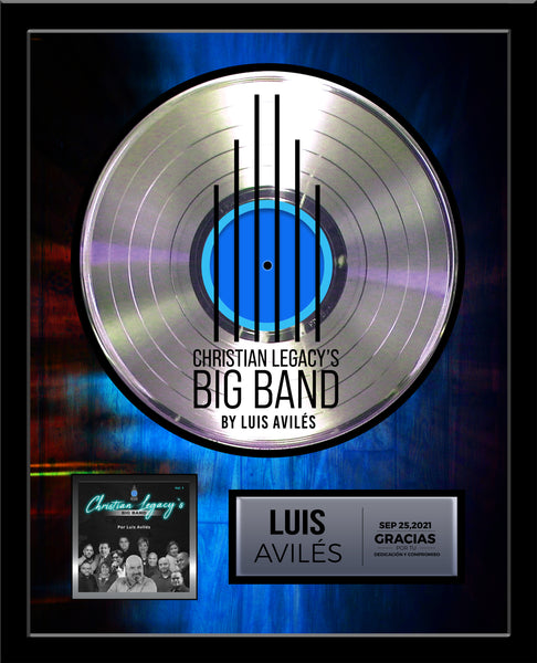 ART RECORD - 18" x 22" Framed 12" Platinum Record - Deluxe Framed Rockstar Award