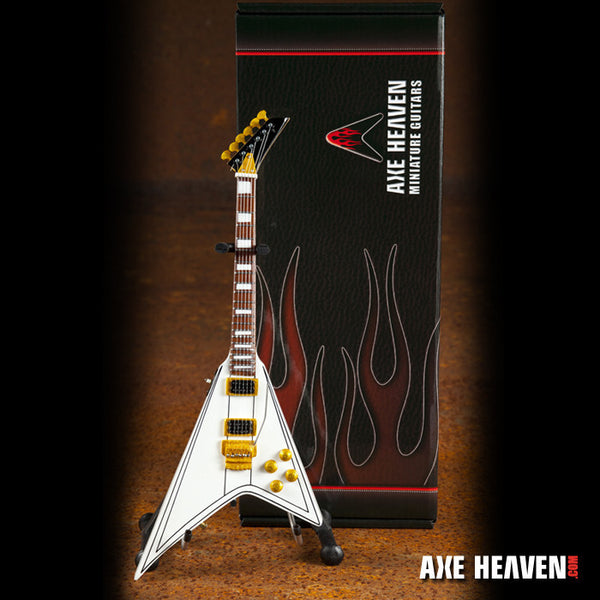 Jackson Guitars® Signature Rhoads White V Miniature Guitar Replica Collectible
