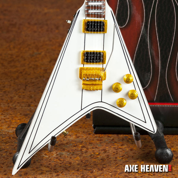 Jackson Guitars® Signature Rhoads White V Miniature Guitar Replica Collectible