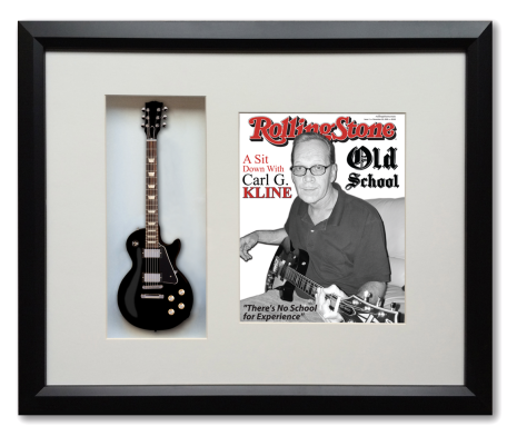 22" x 19" Personalized Music Gift Framed Shadow Box with 10" Mini Guitar
