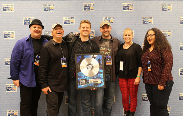 BUSINESS & BAND Platinum Record - Deluxe Framed Rockstar Award - 18" x 22" Framed 12" Metalized Platinum Record