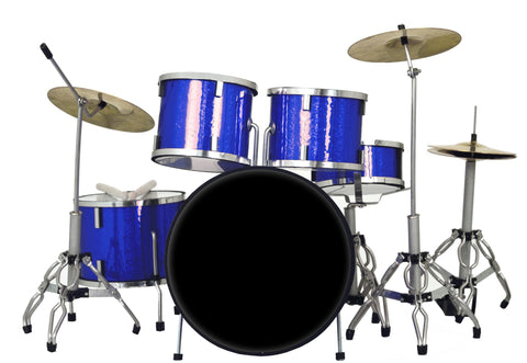 Classic 5-Piece Blue Sparkle Drum Set Mini Replica Collectible