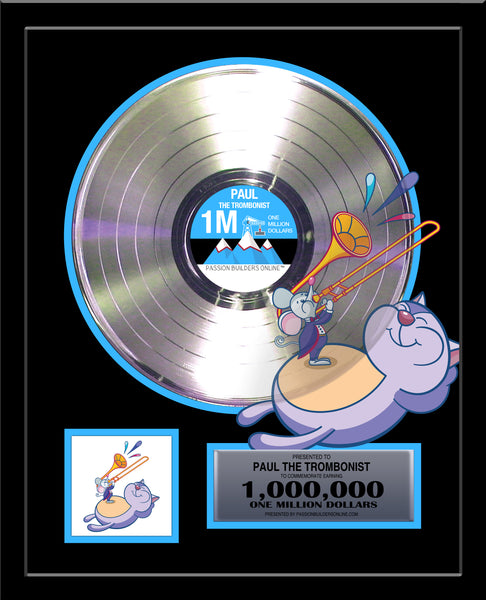 ART RECORD - 18" x 22" Framed 12" Platinum Record - Deluxe Framed Rockstar Award