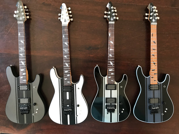 DJ Ashba 2017 Collection of 4 Mini Guitar Replica Collectibles