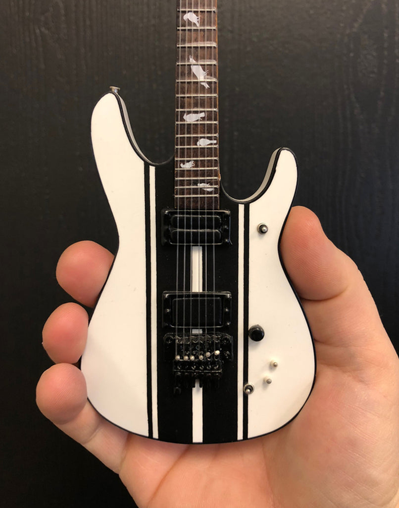 DJ Ashba Signature White/Black Mini Guitar Replica Collectible