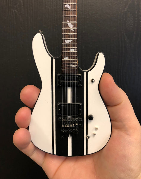 DJ Ashba Signature White/Black Mini Guitar Replica Collectible