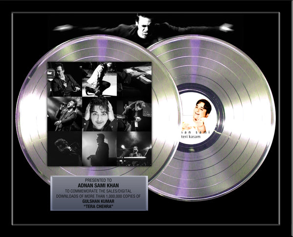 DOUBLE PLATINUM RECORD - 22" x 18" Framed Horizontal 12" Platinum Record Album Tribute