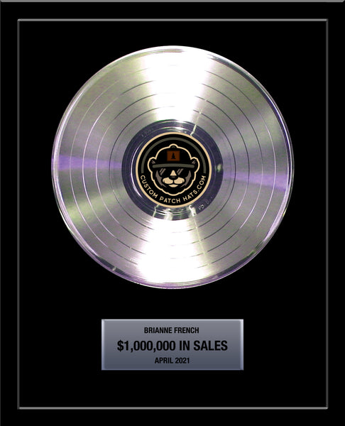 PLATINUM BUSINESS RECORD 18" x 22" Framed Rockstar Award - 12" Metalized Platinum Record