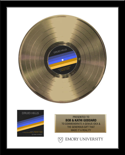 GOLD RECORD Album Tribute 18" x 22" Framed Artist & Band 12" - Metalized Gold Record