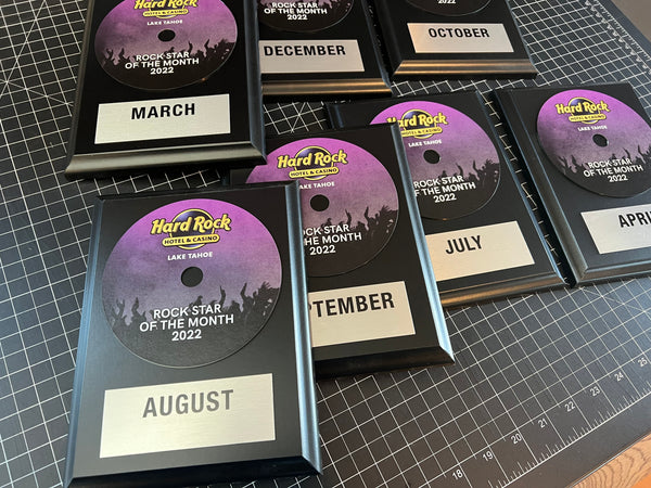 6" x 8" CD Award Plaque Rockstar Award