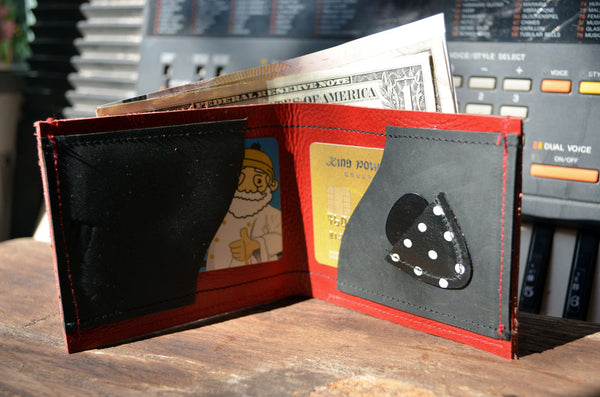 Signature Buddy Guy Polka Dot Guitar Wallet - Handmade - Genuine Leather