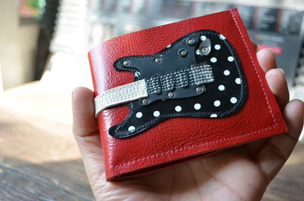 Signature Buddy Guy Polka Dot Guitar Wallet - Handmade - Genuine Leather