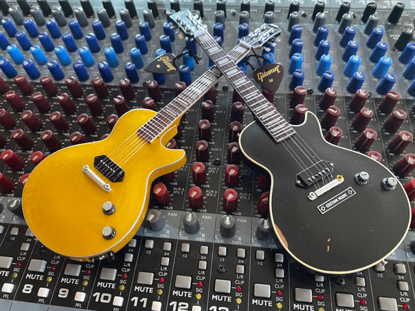 Jared James Nichols 2021 Miniature Guitar Models - Set of Two (2) Gibson™ Les Paul™ Replica Collectibles