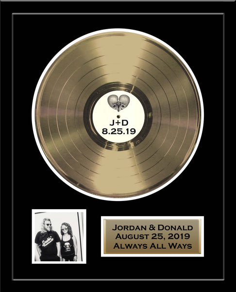 WEDDING GIFT - 18" x 22" Framed Gold & Platinum Record Tribute
