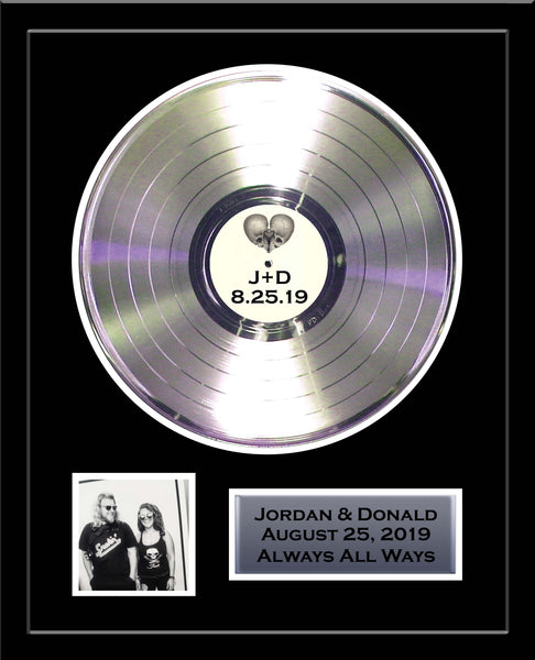 WEDDING GIFT - 18" x 22" Framed Gold & Platinum Record Tribute