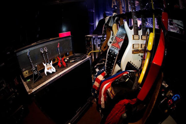 Lita Ford Limited Edition Signed White Double Neck Mini Guitar Replica Collectible