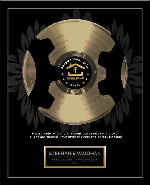 ART RECORD - 18" x 22" Framed 12" Gold Record - Deluxe Framed Rockstar Award