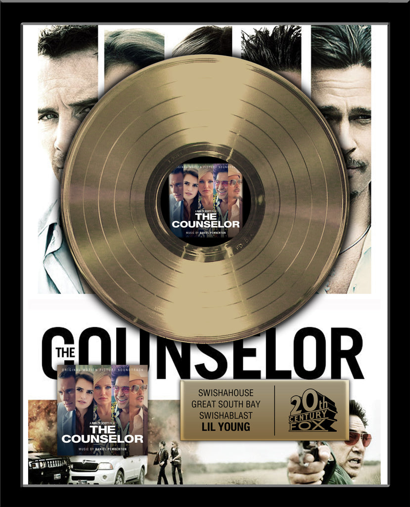 MOVIE SOUNDTRACK Gold & Platinum Record Award - 18" x 22" Framed - Real LP Metalized Record