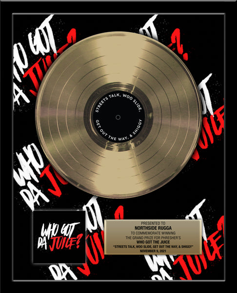 GOLD RECORD Album Tribute 18" x 22" Framed Artist & Band 12" - Metalized Gold Record