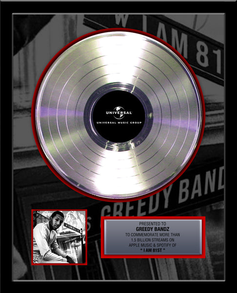 ARTIST & BAND Platinum Record Album Tribute - 18" x 22" Framed - 12" Metalized Platinum Record