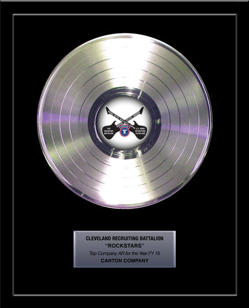 PLATINUM BUSINESS RECORD 18" x 22" Framed Rockstar Award - 12" Metalized Platinum Record
