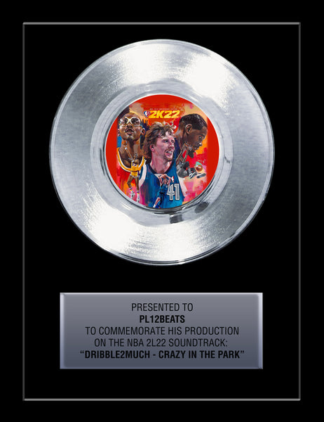 11" x 14" Framed 7" Artist Platinum Record - Platinum Artist Podcast & Album Release Record Award