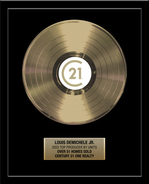 18" x 22" Framed 12" Gold Record - Basic Framed Rockstar Award - Metalized Gold Record