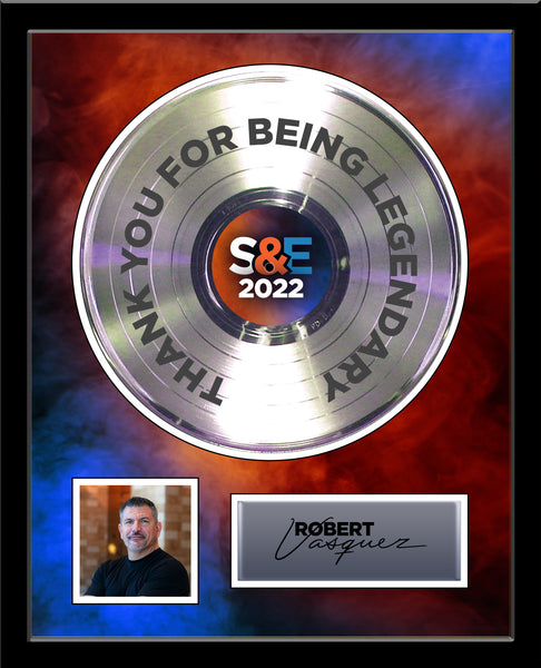 ART RECORD - 18" x 22" Framed 12" Platinum Record - Deluxe Framed Rockstar Award