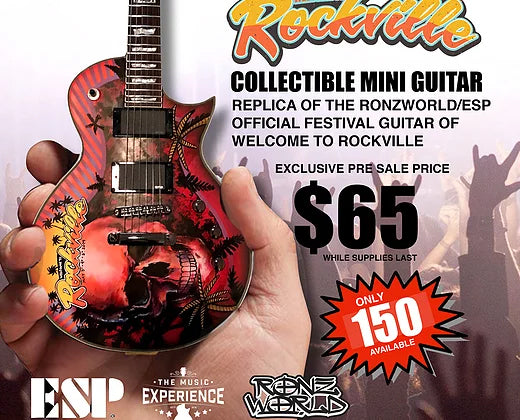Rockville 2019 Limited-Edition RonzWorld Mini Guitar Replica Collectible