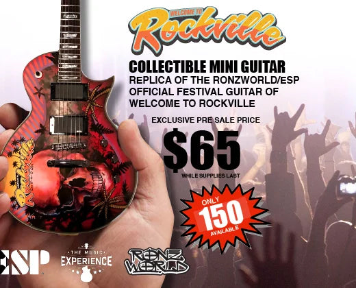 Rockville 2019 Limited-Edition RonzWorld Mini Guitar Replica Collectible