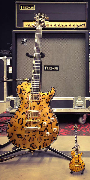 Steve Stevens Leopard Mini Guitar Replica Collectible