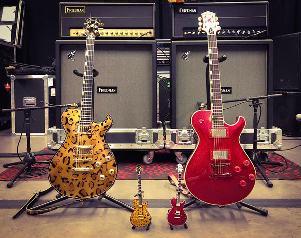 Steve Stevens Red Sparkle Mini Guitar Replica Collectible