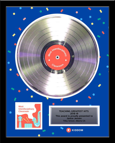 BUSINESS & BAND Platinum Record - Deluxe Framed Rockstar Award - 18" x 22" Framed 12" Metalized Platinum Record