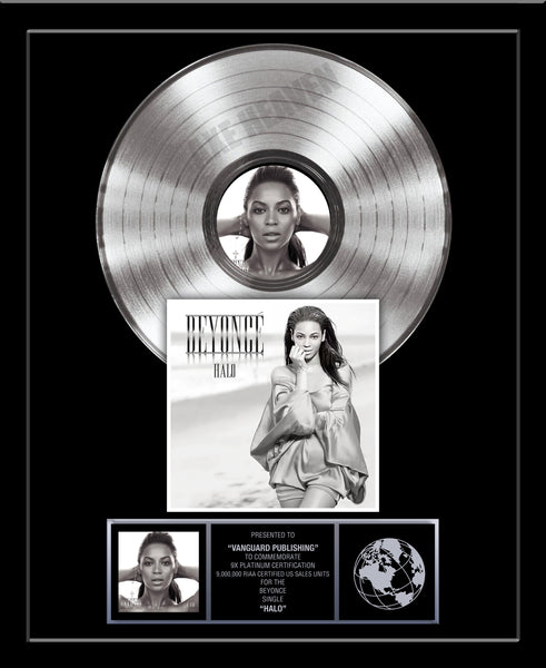 PLATINUM RECORD VERTICAL DESIGN Album Tribute 18" x 22" Framed Artist Award 12" Platinum Record