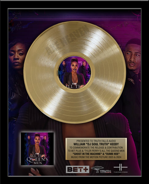 MOVIE SOUNDTRACK Gold & Platinum Record Award - 18" x 22" Framed - Real LP Metalized Record